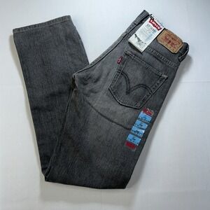Levis 511 Jeans Boys 12 26x26 Skinny Fit Slim Leg Gray Stretch Denim Mid Rise